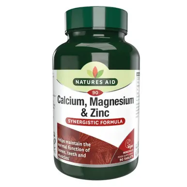 Calcium, Magnesium & Zinc – 90 Tablets, Natures Aid