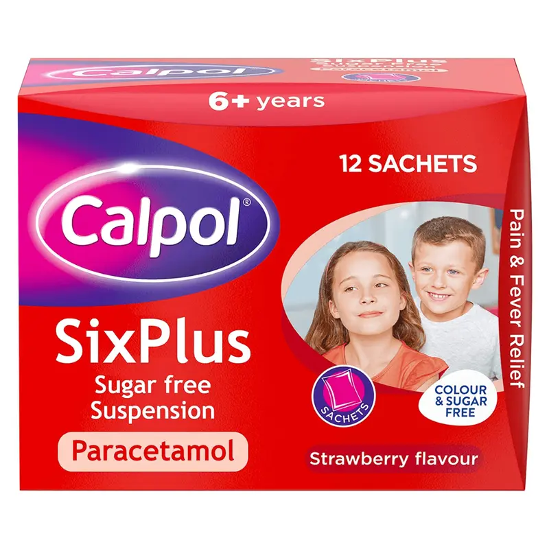Calpol Six Plus Sugar Free Suspension - 12 Sachets (A)