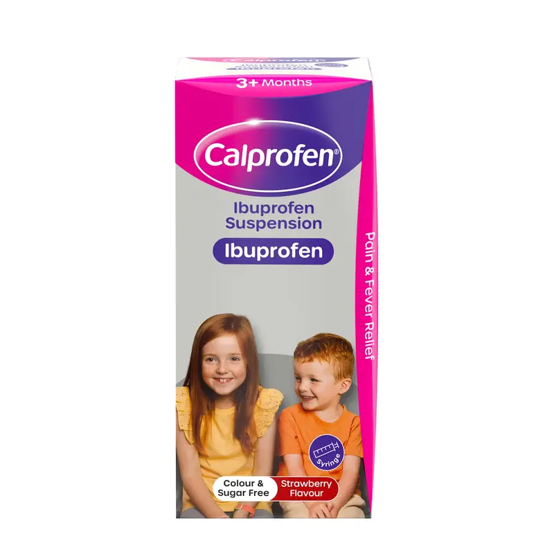 CALPROFEN Ibuprofen Oral Suspension Strawberry Flavour 200ml
