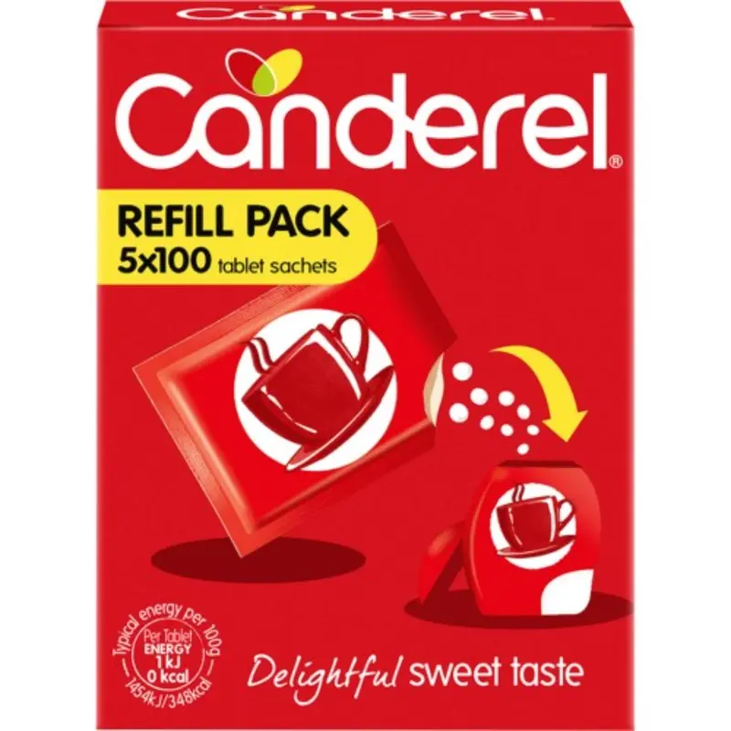 Canderel Original Low Calorie Sweetener Tablets Refill Pack 500s