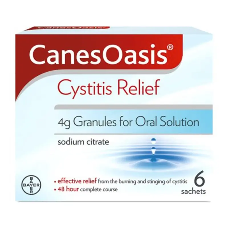 CanesOasis Cystitis Relief Cranberry Flavour Oral Solution - 6 Sachets