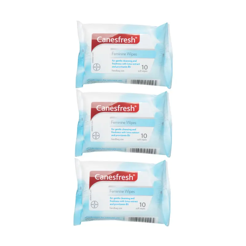 Canesten Canesfresh Feminine Wipes - 10 Wipes Triple Pack