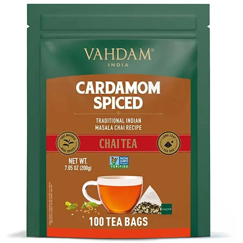 Cardamom Masala Chai Tea, 100 Count