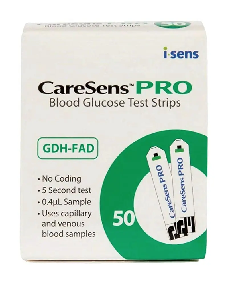 Caresens Pro Blood Glucose Test Strips - Box of 50