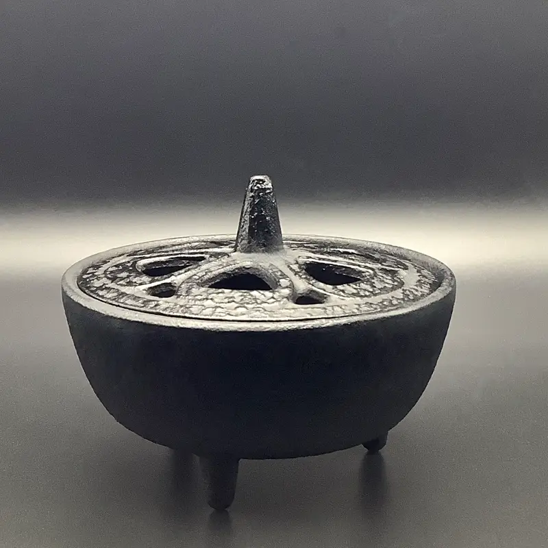 Cast Iron Incense Burner with Lid