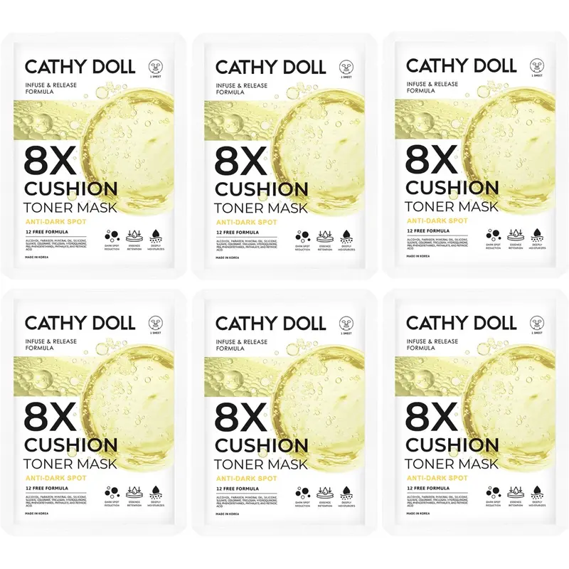 Cathy Doll - 8X Cushion Toner Mask Anti-Dark Spot 25g. (Pack of 6)