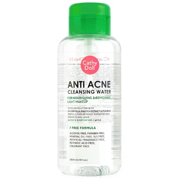 Cathy Doll - Anti Acne Cleansing Water 500ml.