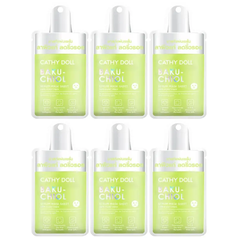 Cathy Doll - Bakuchiol Serum Mask Sheet 20g. (Pack of 6)