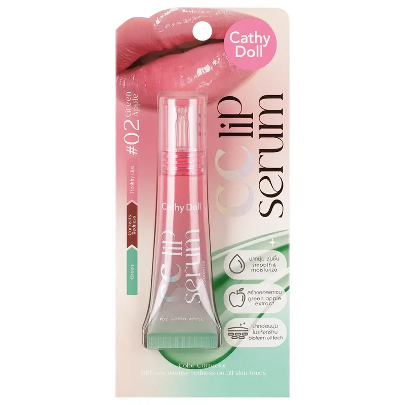 Cathy Doll - CC Lip Serum Color Corrector - Green Apple 10g.