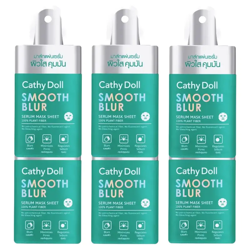 Cathy Doll - Smooth Blur Serum Mask Sheet 20g. (Pack of 6)