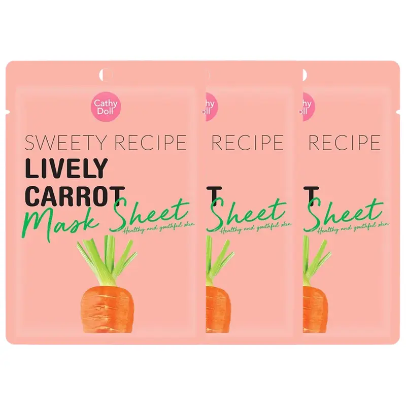 Cathy Doll - Sweety Recipe Mask Lively Carrot 25g. (Pack of 3)