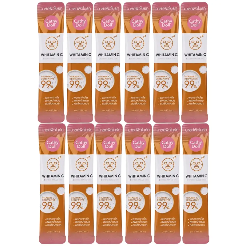 Cathy Doll - Whitamin C Sleeping Mask Shot 4ml. (Pack of 12)