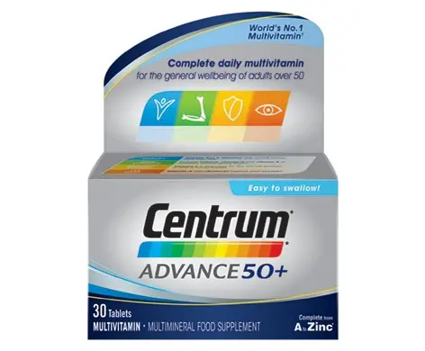 Centrum Advance 50+ Multivitamins & Minerals - 30 Tablets (N)
