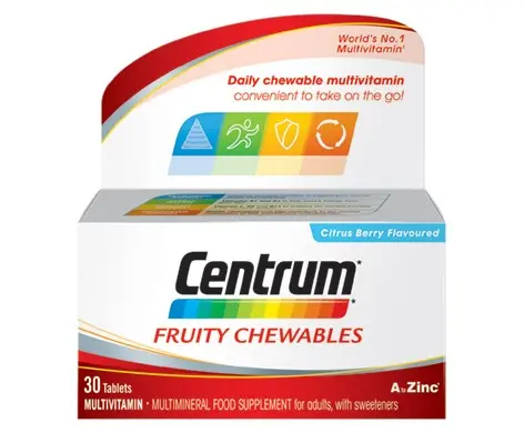 Centrum Fruity Chewables 30 Tablets