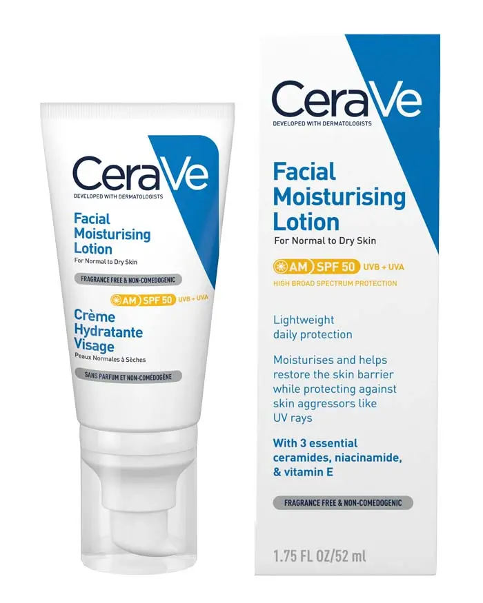 CeraVe AM Facial Moisturising Lotion SPF50 52ml