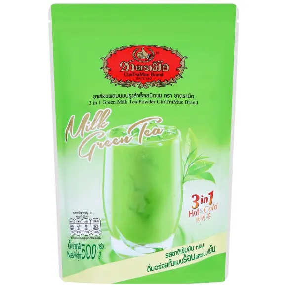 Cha Tra Mue - 3in1 Green Milk Tea Powder 500g.