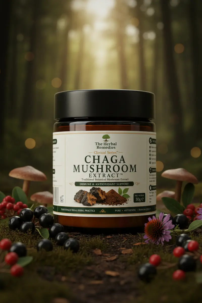 Chaga Mushroom Extract | Immune Wellness, Antioxidant & Vitality Support