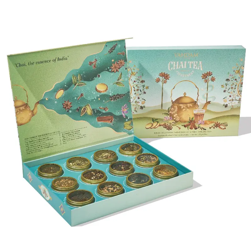 Chai Tea Assortment Christmas Tea Gift, Set of 12