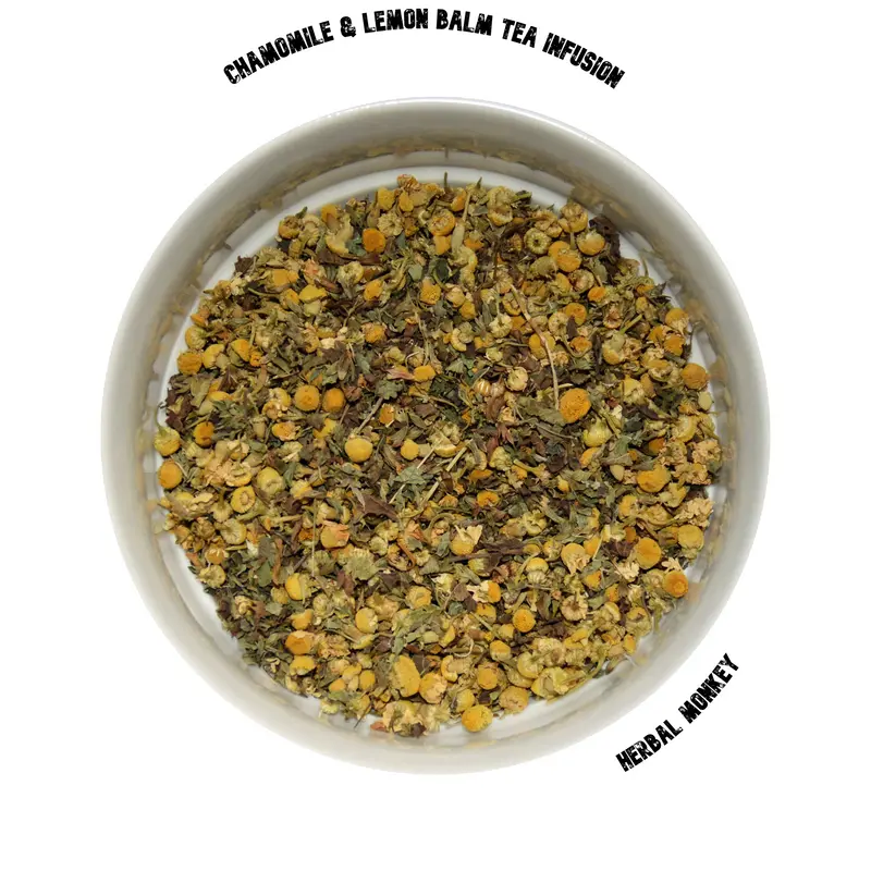Chamomile & Lemon Balm Infused Tea | Matricaria Recutita | Melissa Officinalis