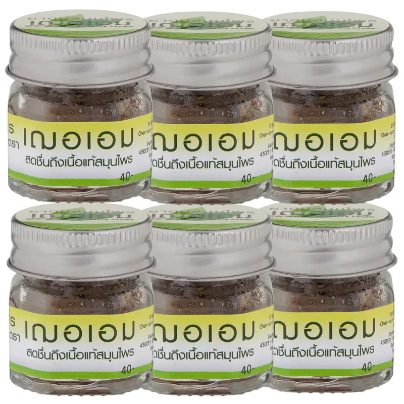 Cher-aim - Natural Herbal Inhaler 6g. (Pack of 6) - Yadom - Relieve Congestion Dizzy