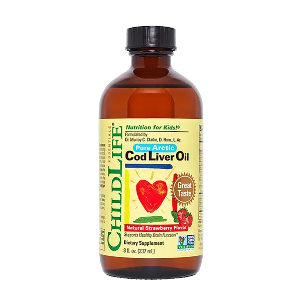 Childlife Essentials Cod Liver Oil Strawberry 240ml Glass