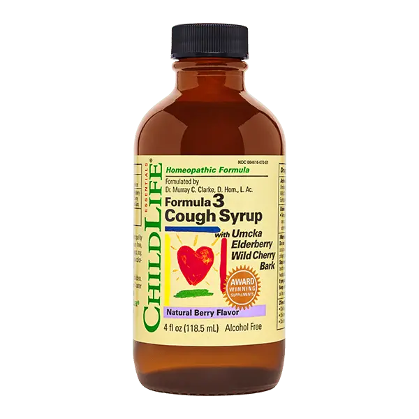 Childlife Essentials Formula 3 Cough Syrup Berry 120ml Glass