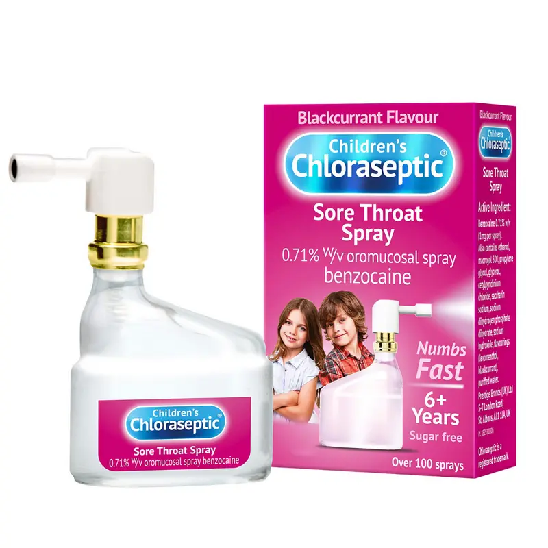Children's Chloraseptic Blackcurrant Flavour Sore Throat Spray 15ml (D)