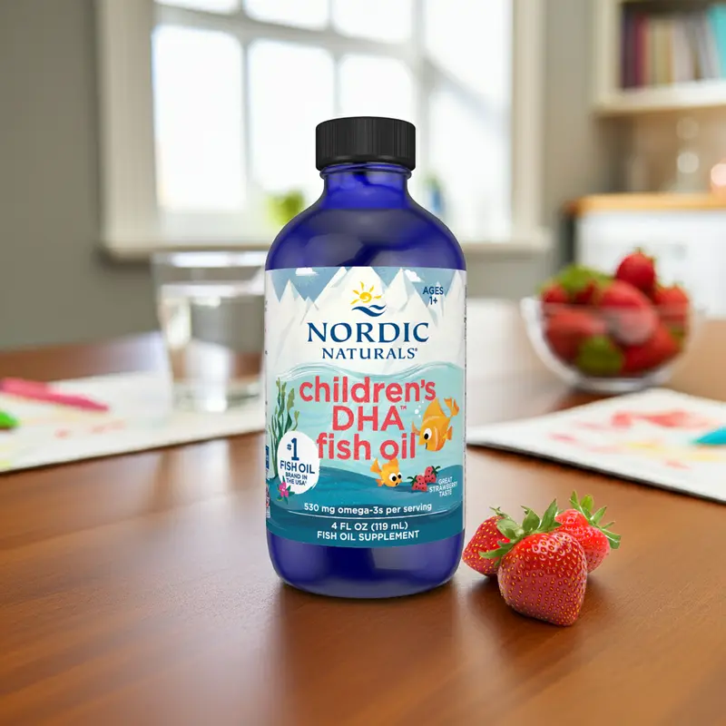 Children's DHA, 530mg Omega-3 Strawberry - 119 ml.