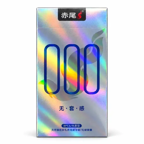 Chiwei 000 Ultra-Thin Smooth Natural Latex Condoms – 8 Pack
