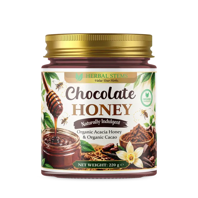 Chocolate Honey 220g | Organic Acacia Honey & Organic Cacao