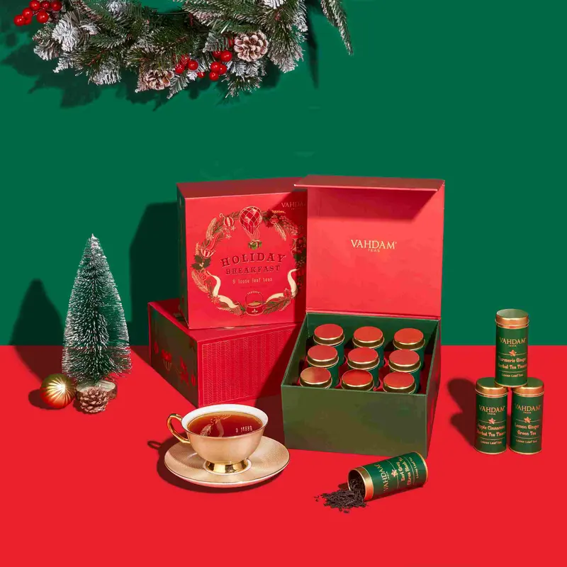 Christmas Breakfast Tea Gift, Set of 9
