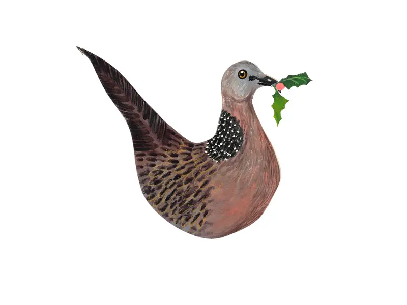 Christmas Dove birch plywood decoration