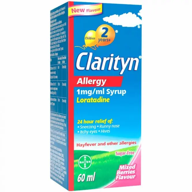 Clarityn Allergy Relief Kids Hayfever Mixed Berries 60ml (A)