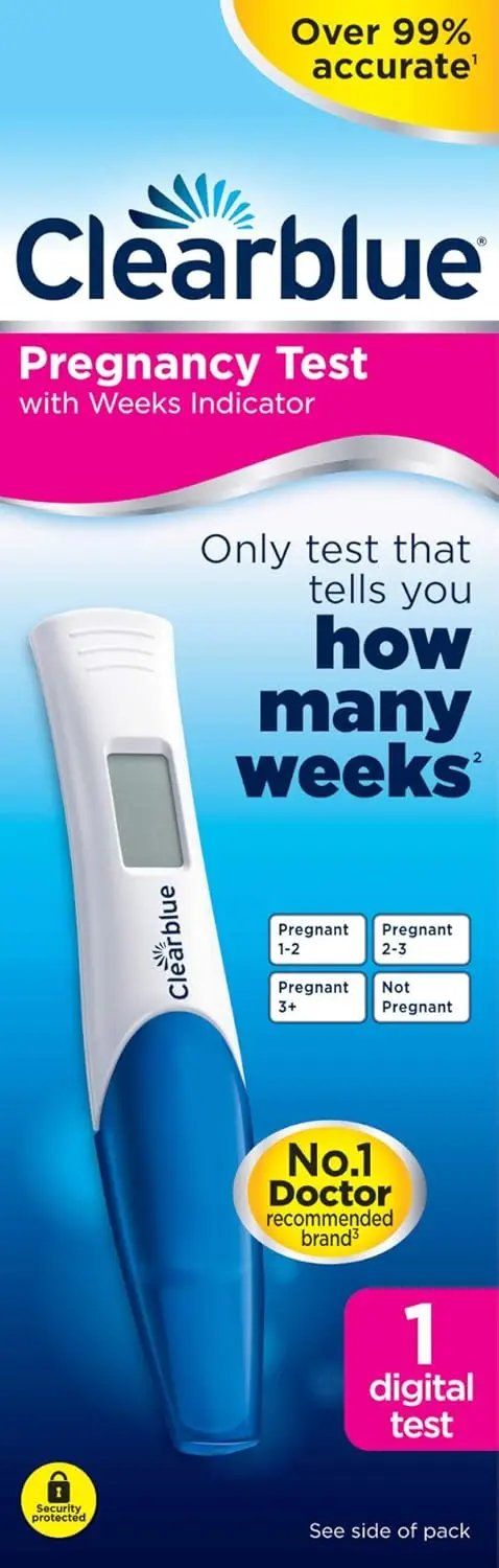 Clearblue Digital Pregnancy Test with Weeks Indicator | 99% Accurate | 1 Test
