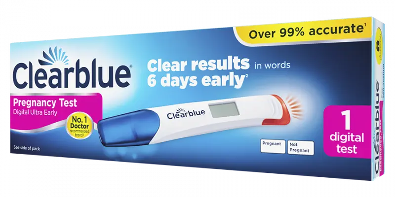 Clearblue Digital Ultra Early Pregnancy test Early detection and super -clear number results