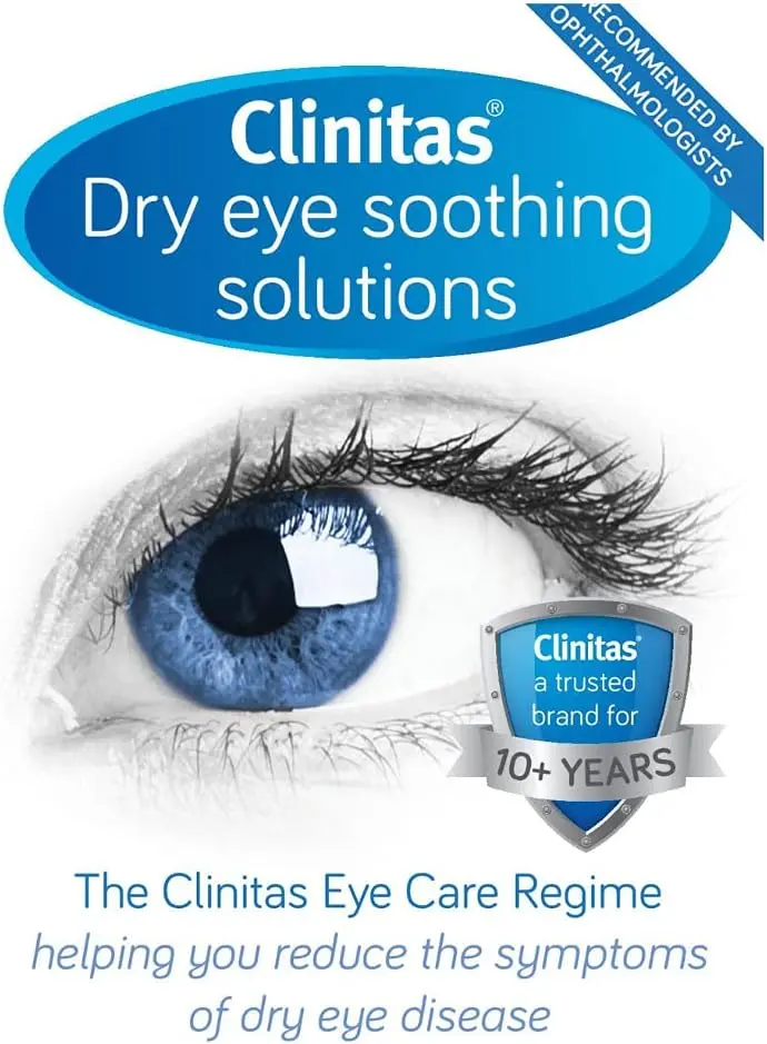 Clinitas 0.2% Soothe Eye Drops 30 x 0.5 ml vials and Fully resealable