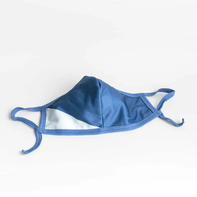 Cloth Washable Facemask with Nanofiber Filter - Blue/Green + Blue Earloop