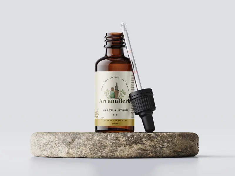 Clove (syzigium aromatic) and Myrrh (commiphora molmol) gargle tincture. mouthwash (also for internal use) 100ml