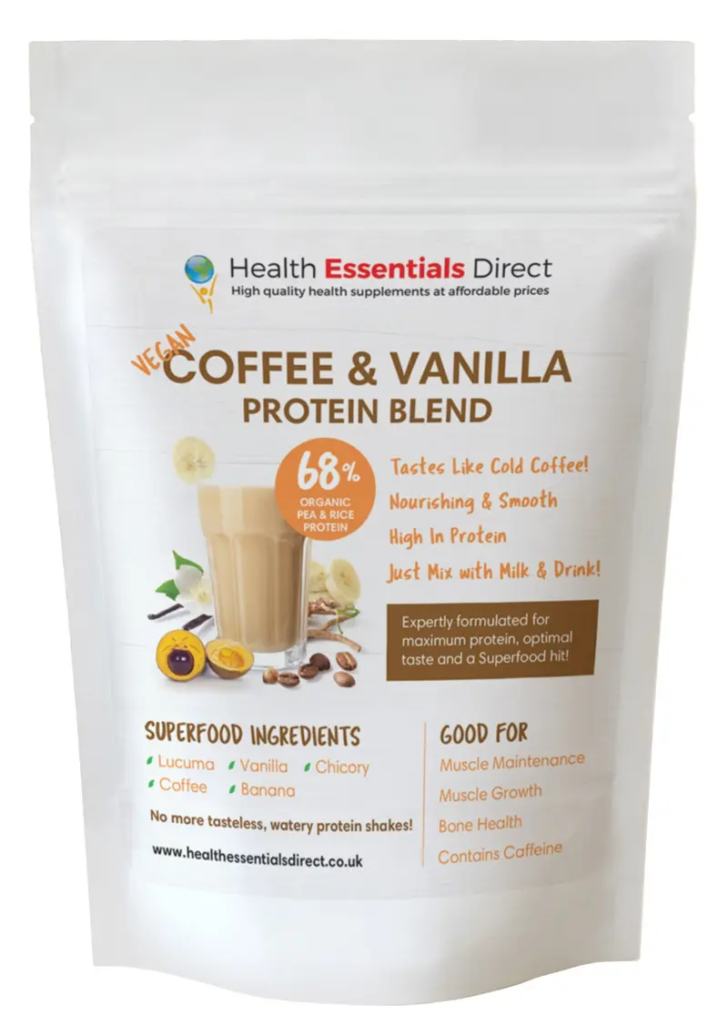 Coffee & Vanilla Superfood Pre Workout Protein - (Pea Protein, Rice Protein +++)