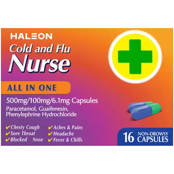 Cold and Flu Nurse All-In-One Capsules - 16 Capsules
