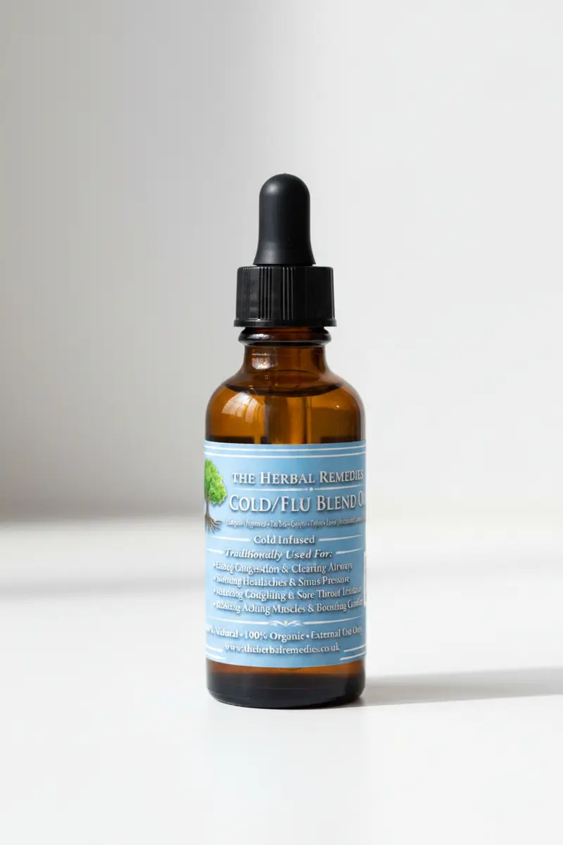 Cold & Flu Essential Oil Blend Eucalyptus • Peppermint • Tea Tree • Cajeput • Thyme • Lemon