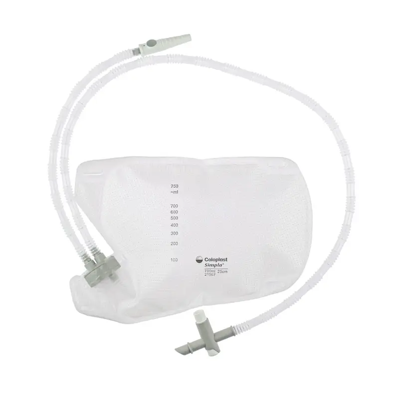 Coloplast Simpla® Plus Syphon Sterile Leg Bag – 750ml, 25cm Tube – Pack of 10 (Ref