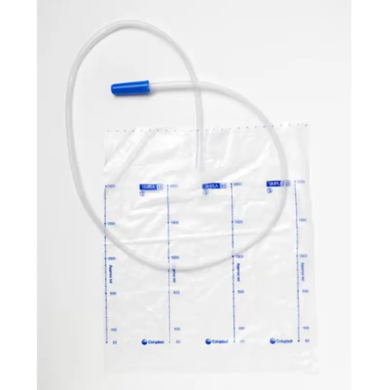 Coloplast Simpla® S2 Non-Drainable Night Bag – 2L, 100cm Tube – Pack of 10 (Ref