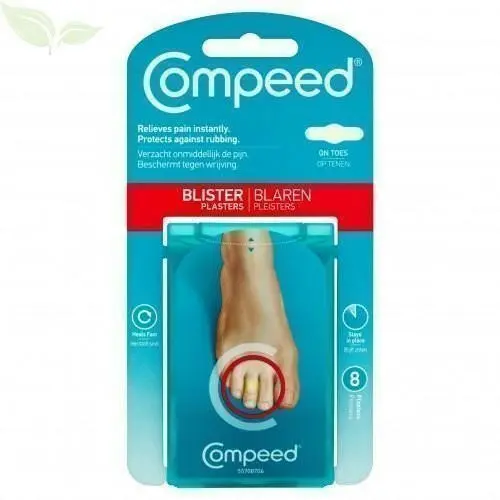 Compeed Hydrocolloid Blister Plaster for Toes - Pack of 8