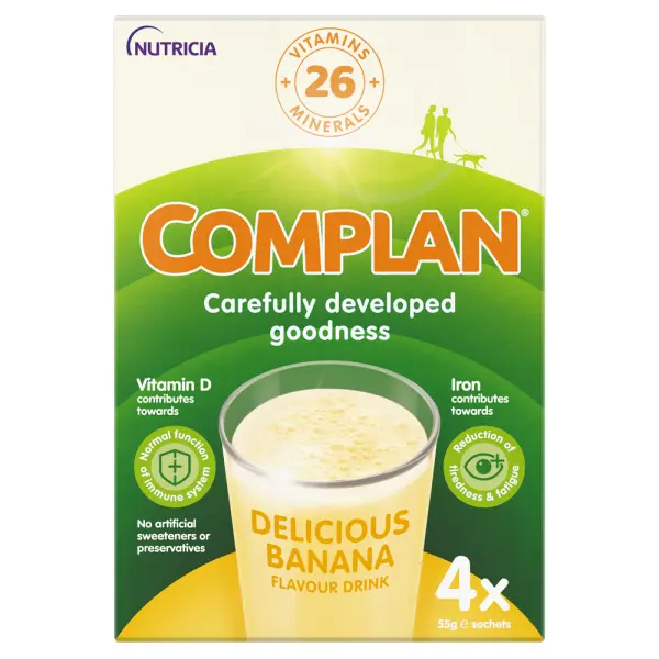 Complan Banana Nutritional Drink Sachet 4x55g (N)