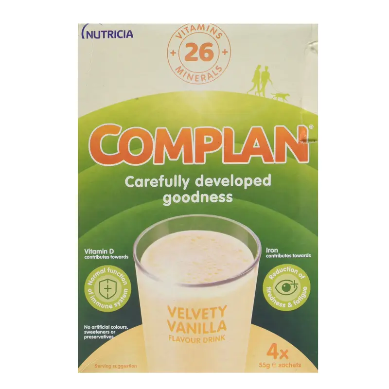 Complan Vanilla Flavour Nutritonal Drink Sachets 4 x 55g (N)