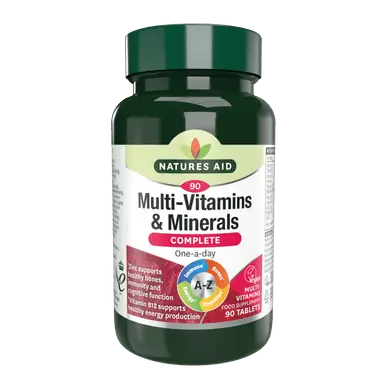 Complete MultiVitamins & Minerals - Antioxidants Formula 90 tabs- Natures Aid.