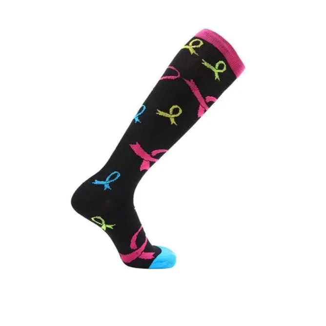 Compression Socks Nurse Doctor Hospital Work & Travel Ties Black Unisex