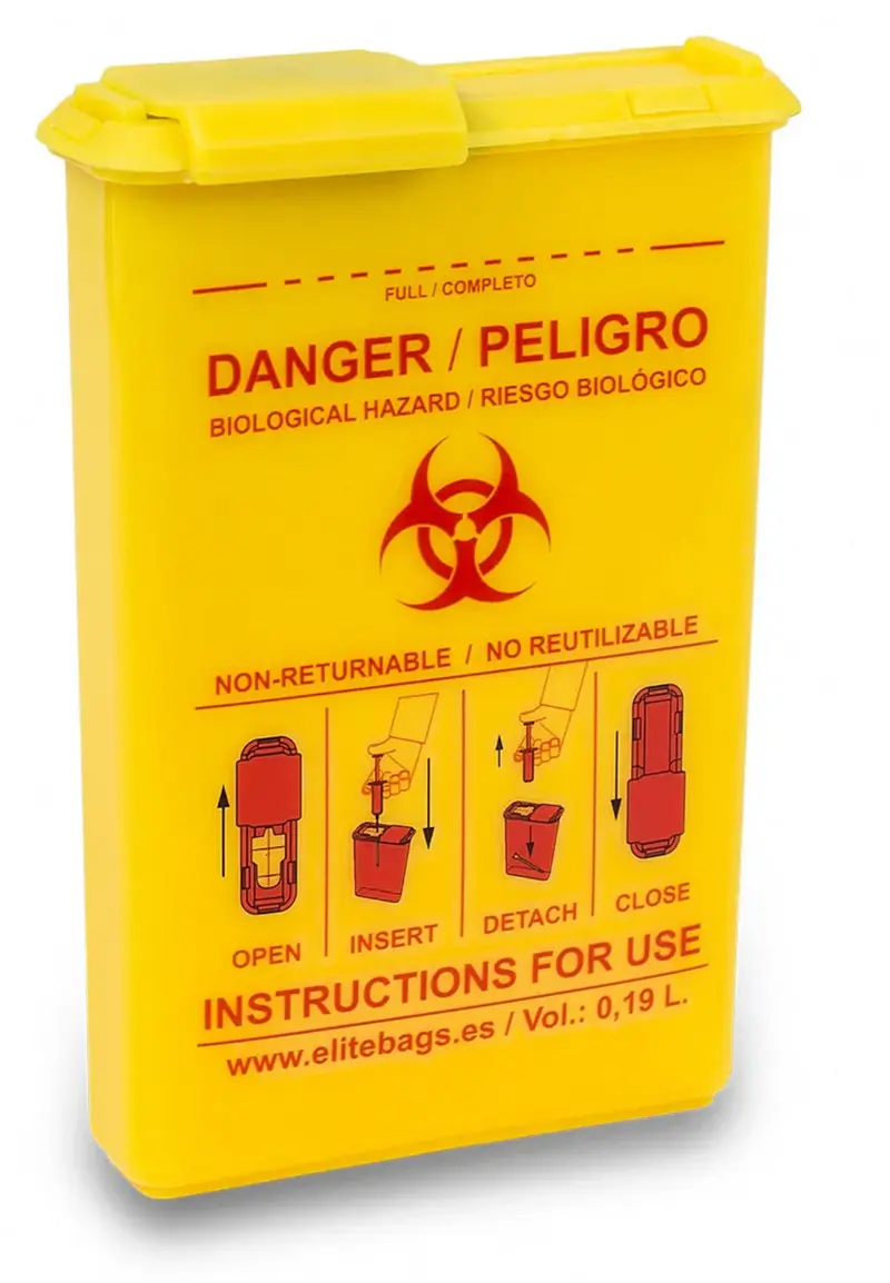 CONBIOS Pocket-sized bio-contaminated Material Container Needle Sharps Bin