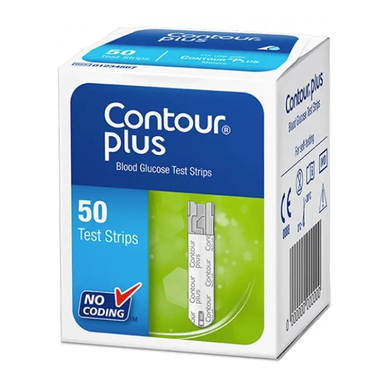 Contour Plus Blood Glucose Test strips - Box of 50